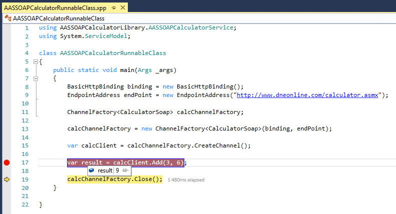Consume a SOAP web service in Dynamics 365 for Finance and Operations using ChannelFactory 11