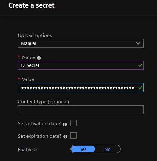 Setup Entity Store's export to Azure Data Lake storage 8