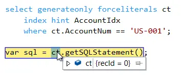 Obtener consulta T-SQL desde X++ 1