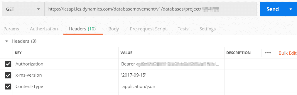 LCS Database movement REST API 3