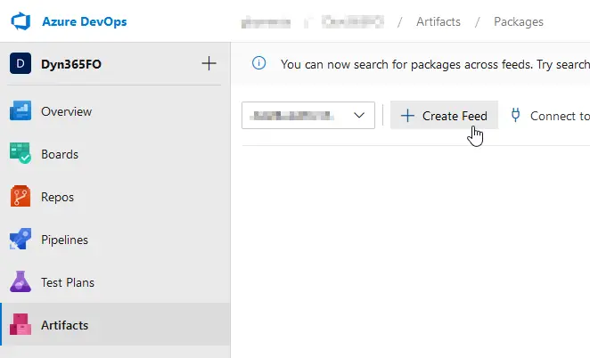 Azure DevOps artifact feed