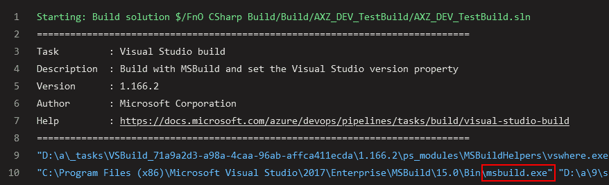 msbuild.exe builds C# projects and our X++ ones too!