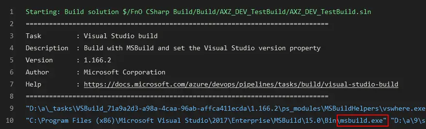 msbuild.exe builds C# projects and our X++ ones too!
