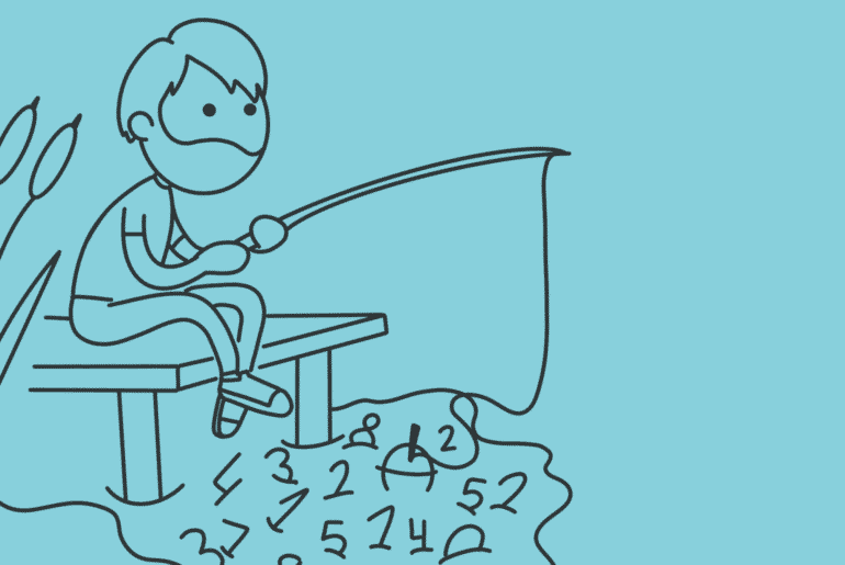 Me fishing in a pool of numbers