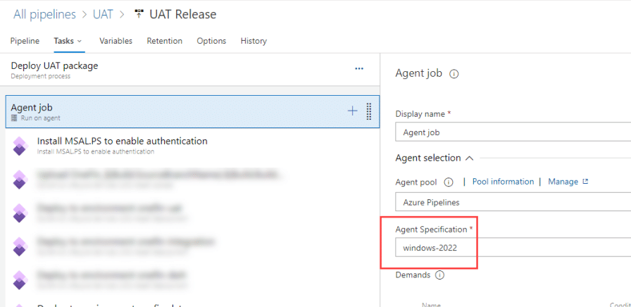 Agent specification change to windows-2022