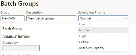 Batch scheduling priority