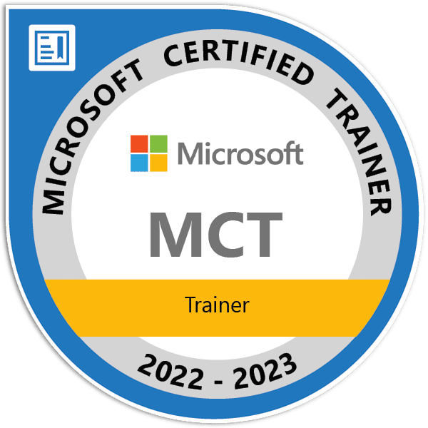 Microsoft Certified Trainer 2022-2023 badge