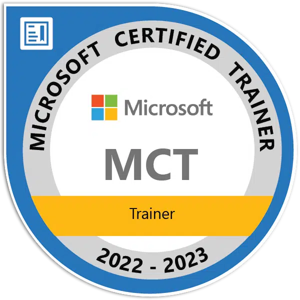Microsoft Certified Trainer 2022-2023 badge