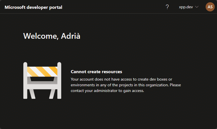 Dev portal is not ready!